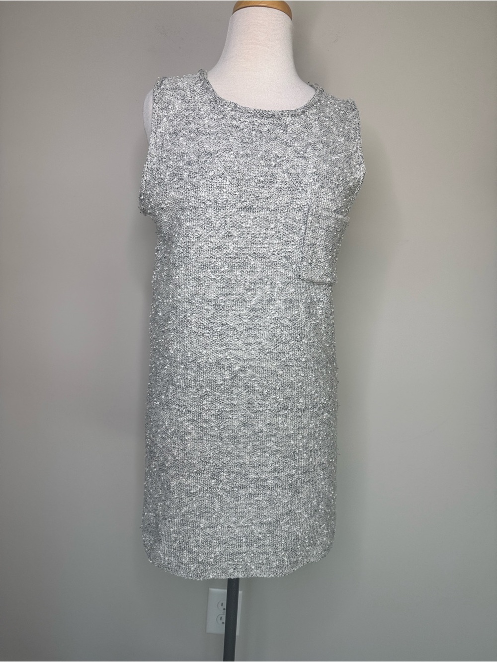 Sparkle Knit Sleeveless Mini Dress Office Brunch Quiet Lux Size Small